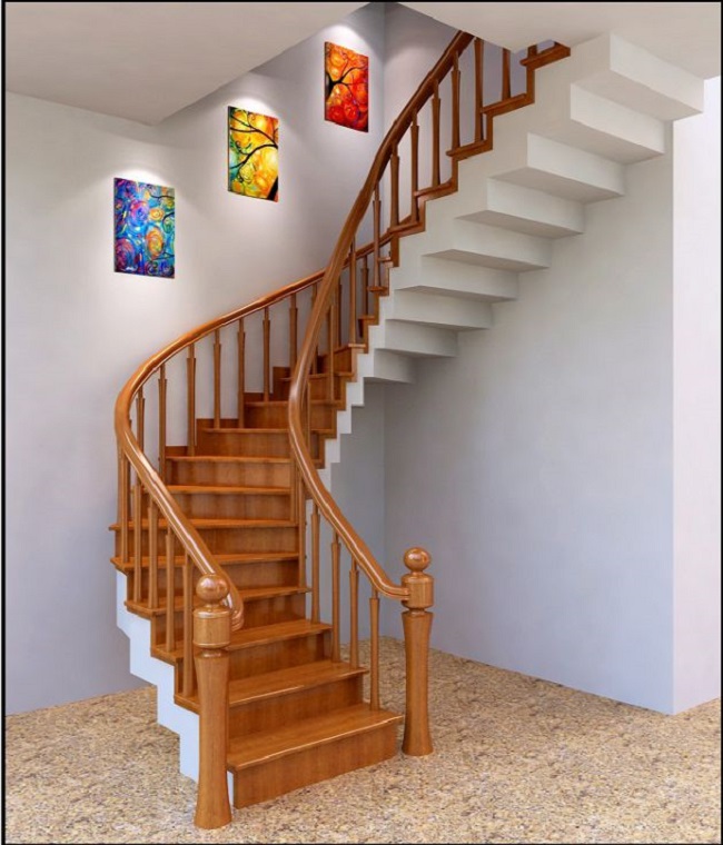 Cầu thang có thiết kế đơn giản được đánh giá phù hợp với các yếu tố phong thủy 